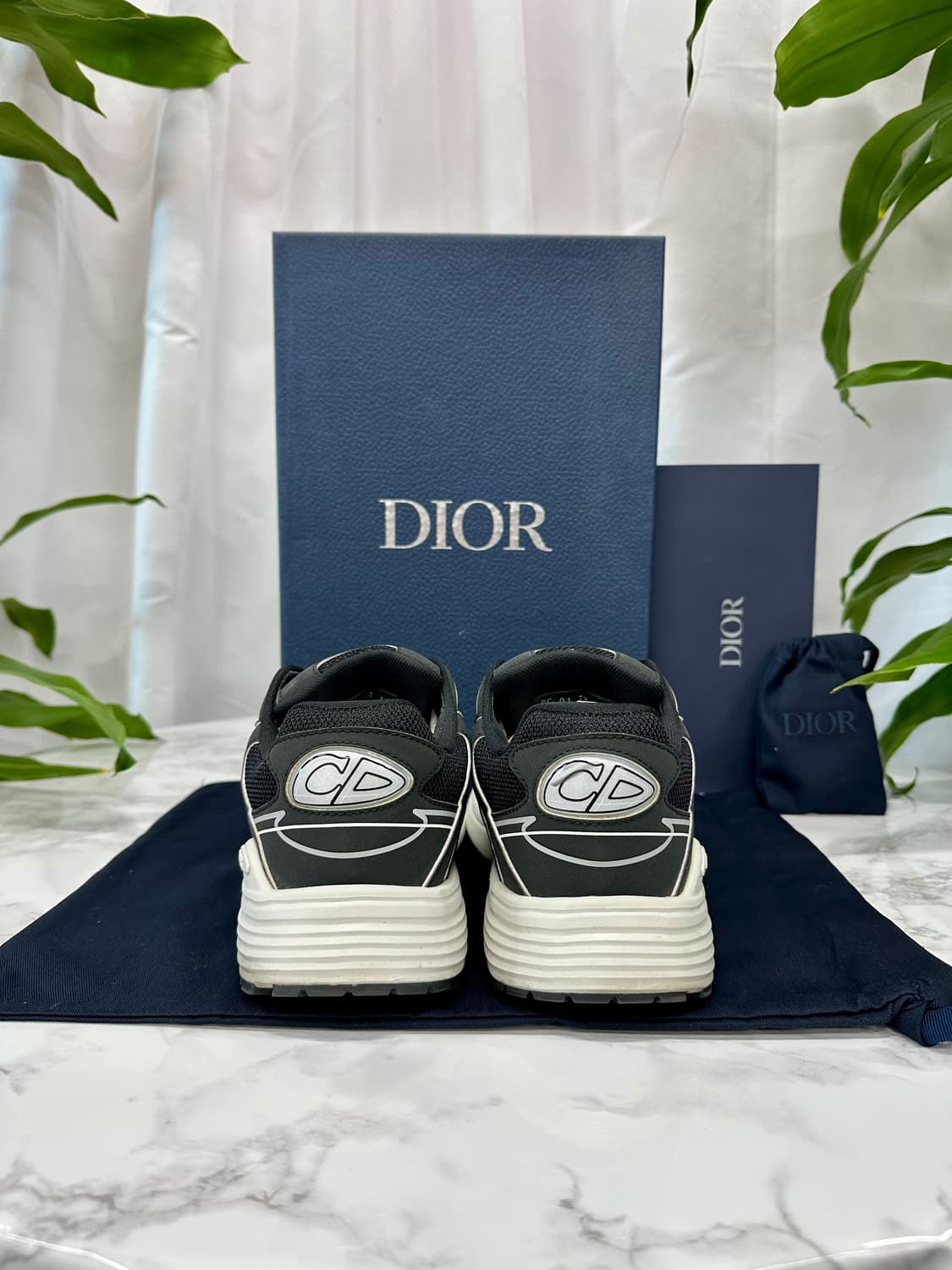 [정품] 디올 B30 스니커즈 메쉬 테크니컬 블랙 41사이즈 상품이미지3