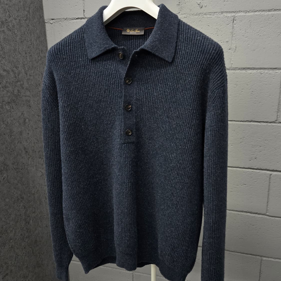 로로피아나 리브드 캐시미어 카라 니트 52 상품이미지1