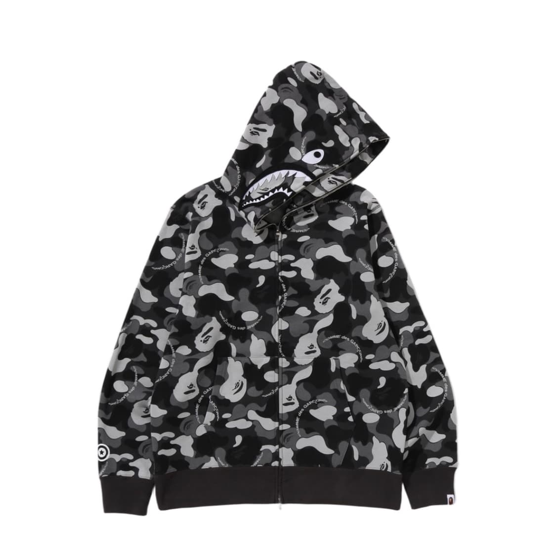(M) 베이프 x  꼼데가르송 샤크 후드집업 상품이미지1