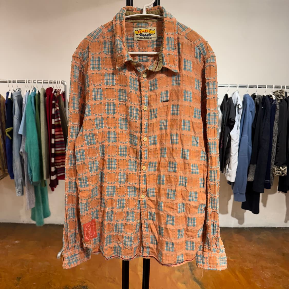 빈티지 디스트레스드 패치워크 셔츠 상품이미지6