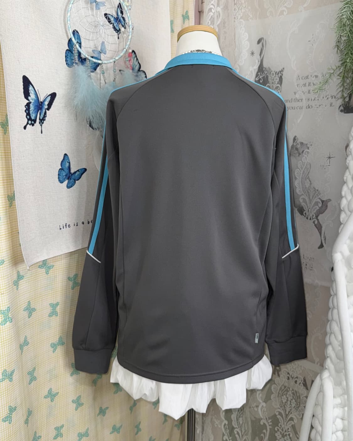 아디다스 그레이 & 하늘색 져지 상품이미지6