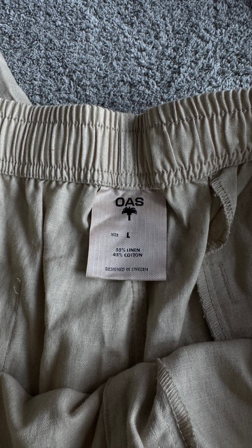 오아스 베이지 린넨 팬츠 M사이즈 상품이미지3