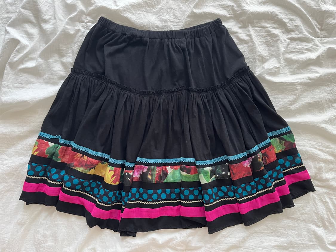 스나오 쿠와하라 미디 플레어 스커트 일본 빈티지 상품이미지2