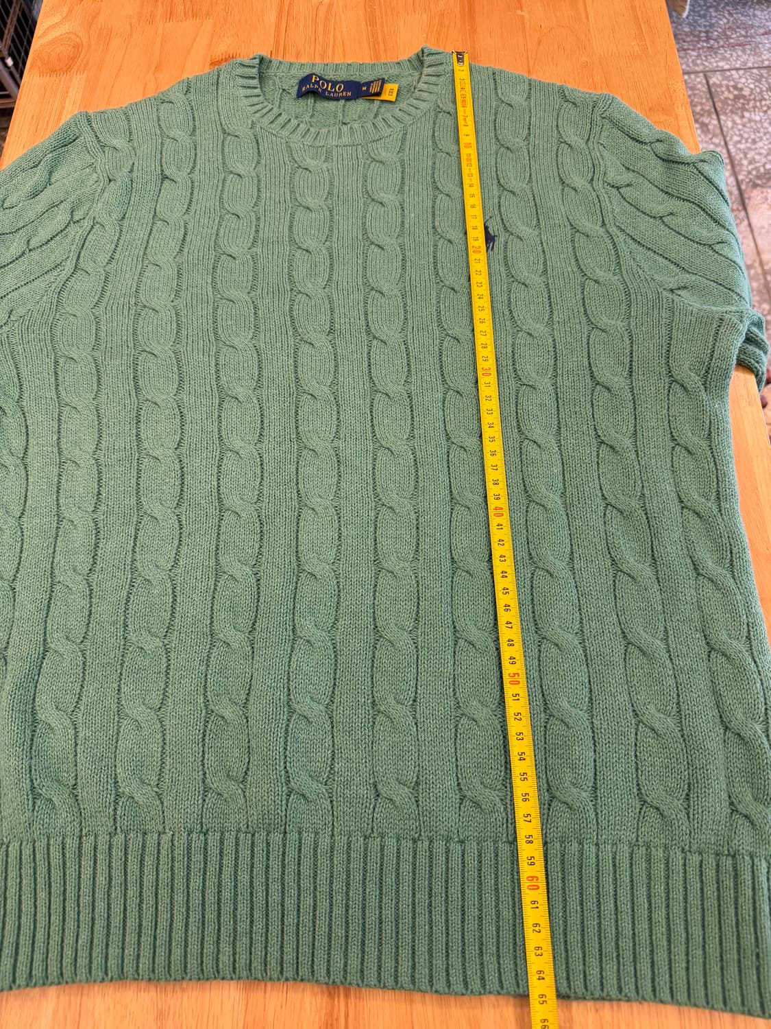 폴로 랄프로렌 코튼 케이블니트 그린 M 상품이미지8