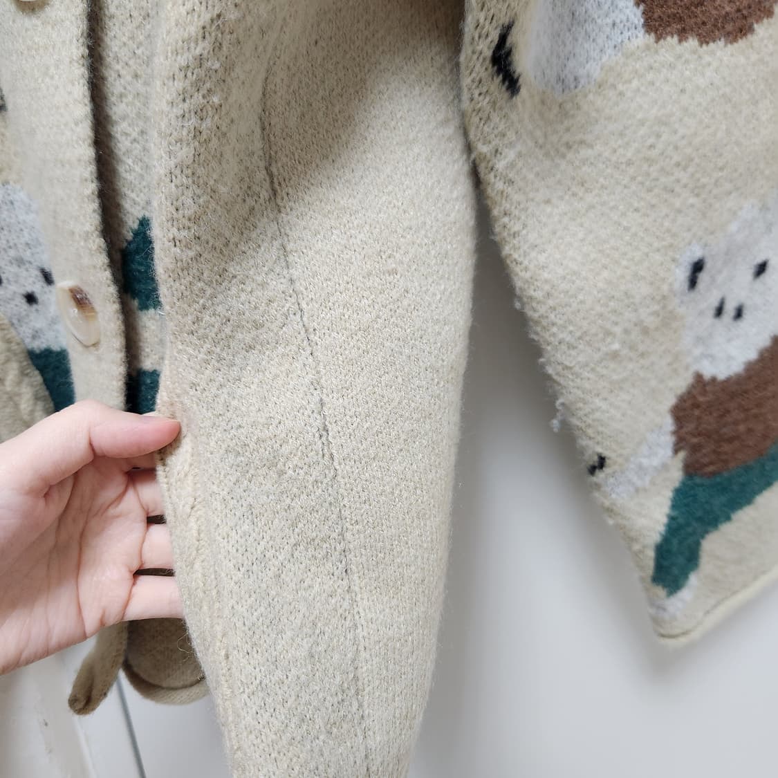 곰돌이 베이지 가디건 상품이미지5