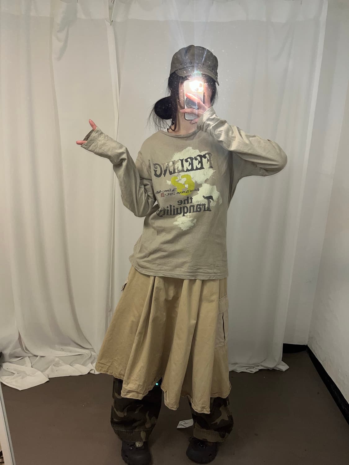 너드 일본 소녀st 러블리 베이지 셋업 상품이미지8