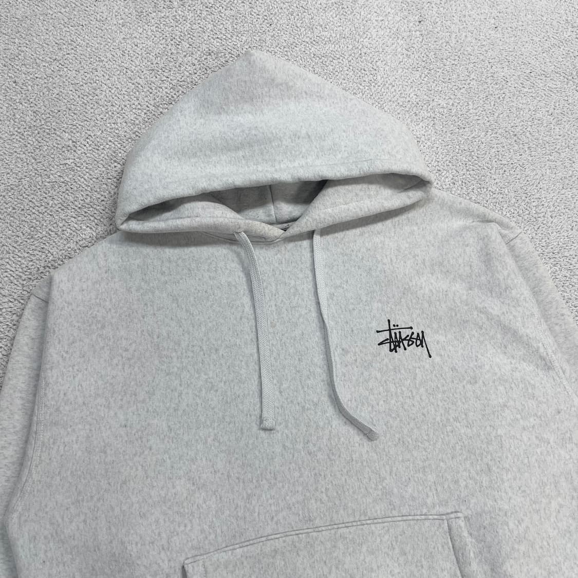 스투시 Stussy 베이직 로고 후드티 애쉬그레이 상품이미지4