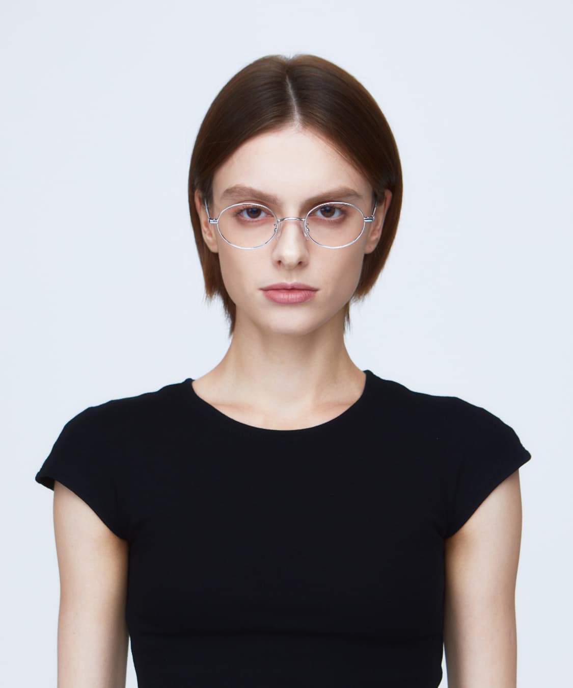 모먼트어스 심플 라운드 메탈 실버 안경테 은테 상품이미지2