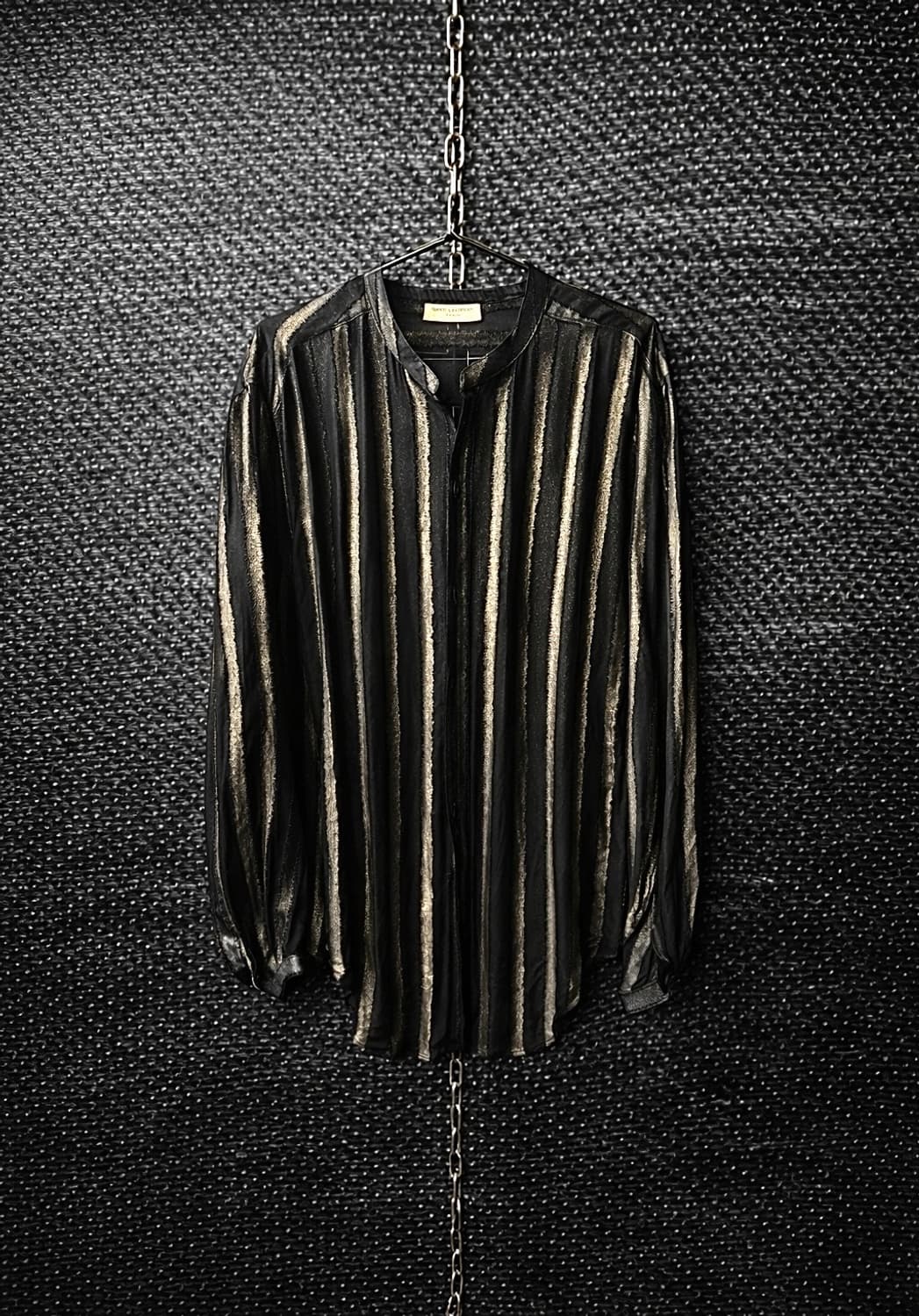 생로랑 20FW 시스루 메탈릭 셔츠 상품이미지1