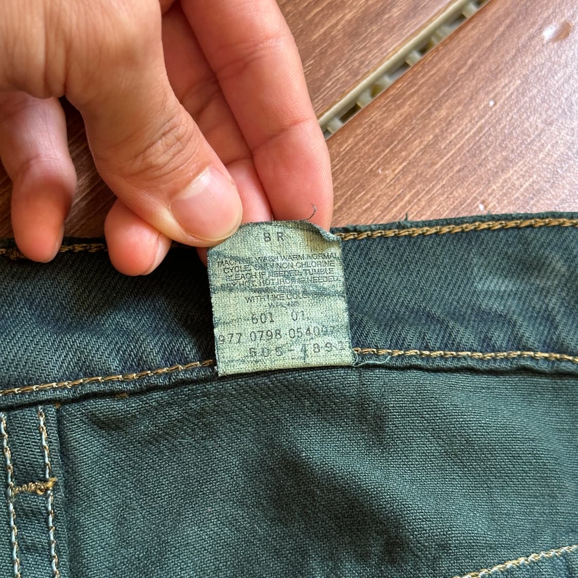 90‘s Levi’s 505 post dyeing cotton pants 상품이미지5