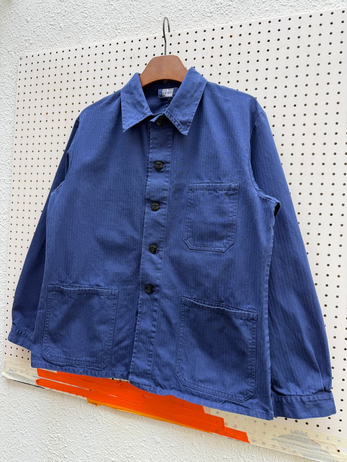 OLD VINTAGE PURPLE NAVY HBT 헤링본 프렌치워크자켓 상품이미지4