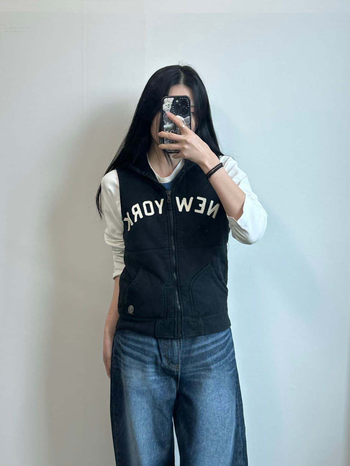 폴로 랄프로렌 블랙 뉴욕 로고 후드 베스트 상품이미지1