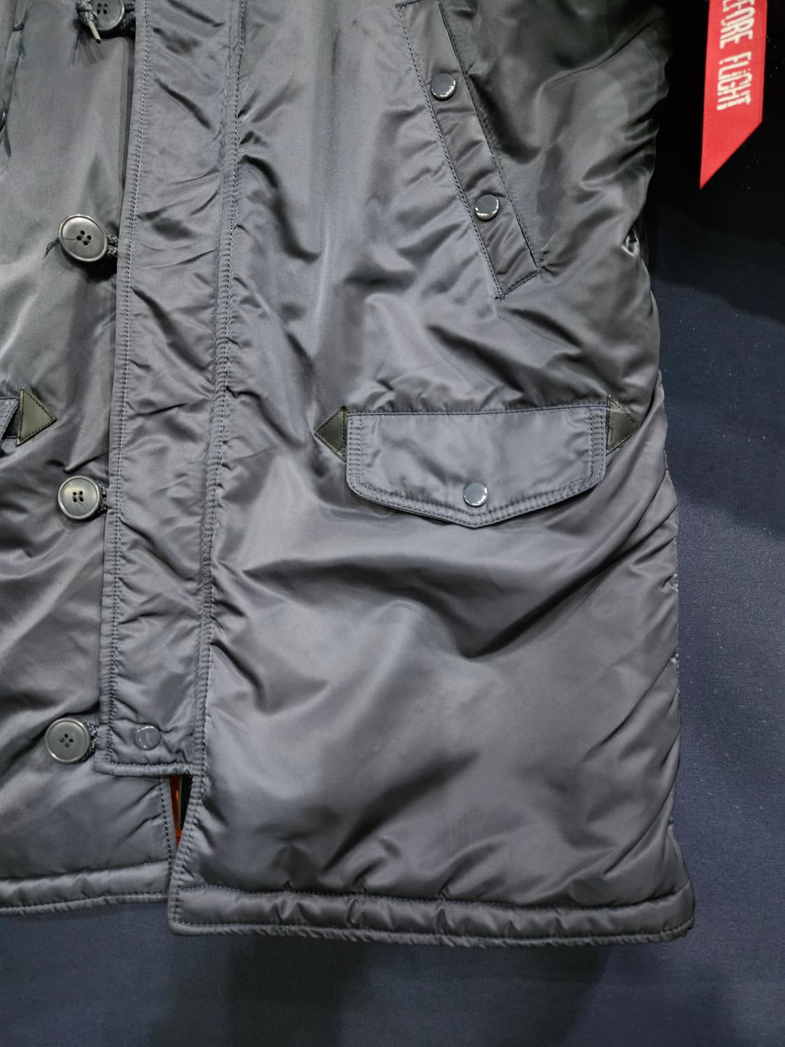 알파인더스트리 다크그레이 유광 남성 105 야상점퍼 패딩  상품이미지6