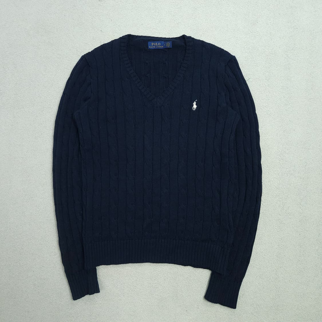 폴로 랄프 로렌 신형 여성 케이블 니트 S 네이비 상품이미지1