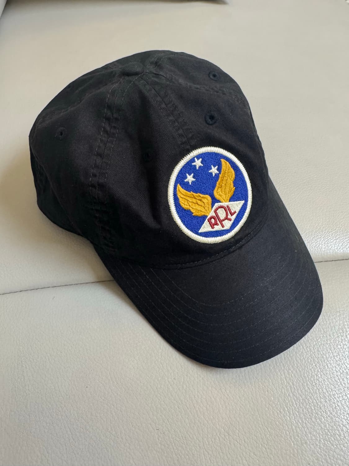 rrl 더블알엘 윙로고 볼캡 모자 블랙 상품이미지1