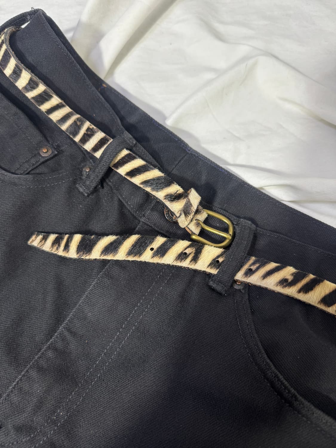 빈티지 애니멀 송치 벨트 상품이미지3