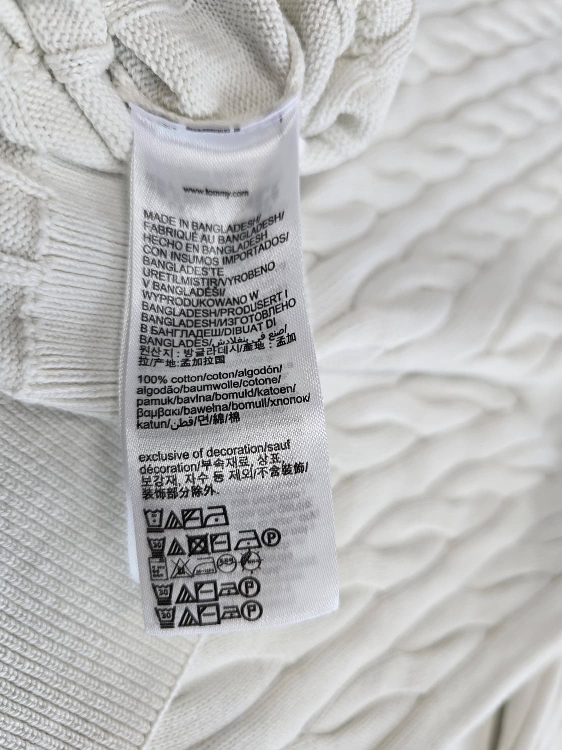 타미힐피거 니트 화이트 S 상품이미지4