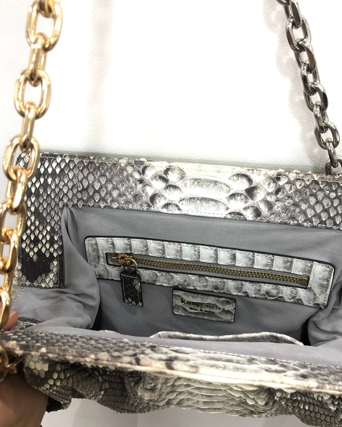 snakeskin texture chain shoulder bag 상품이미지6