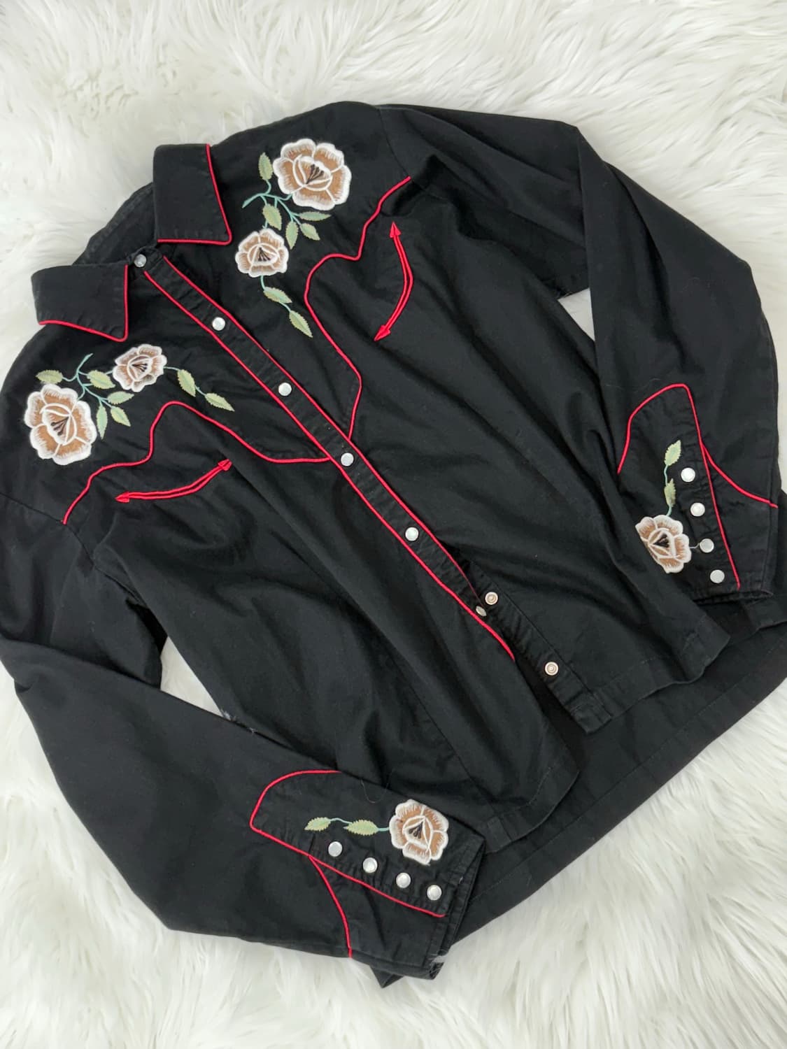 flower red line shirt  상품이미지3