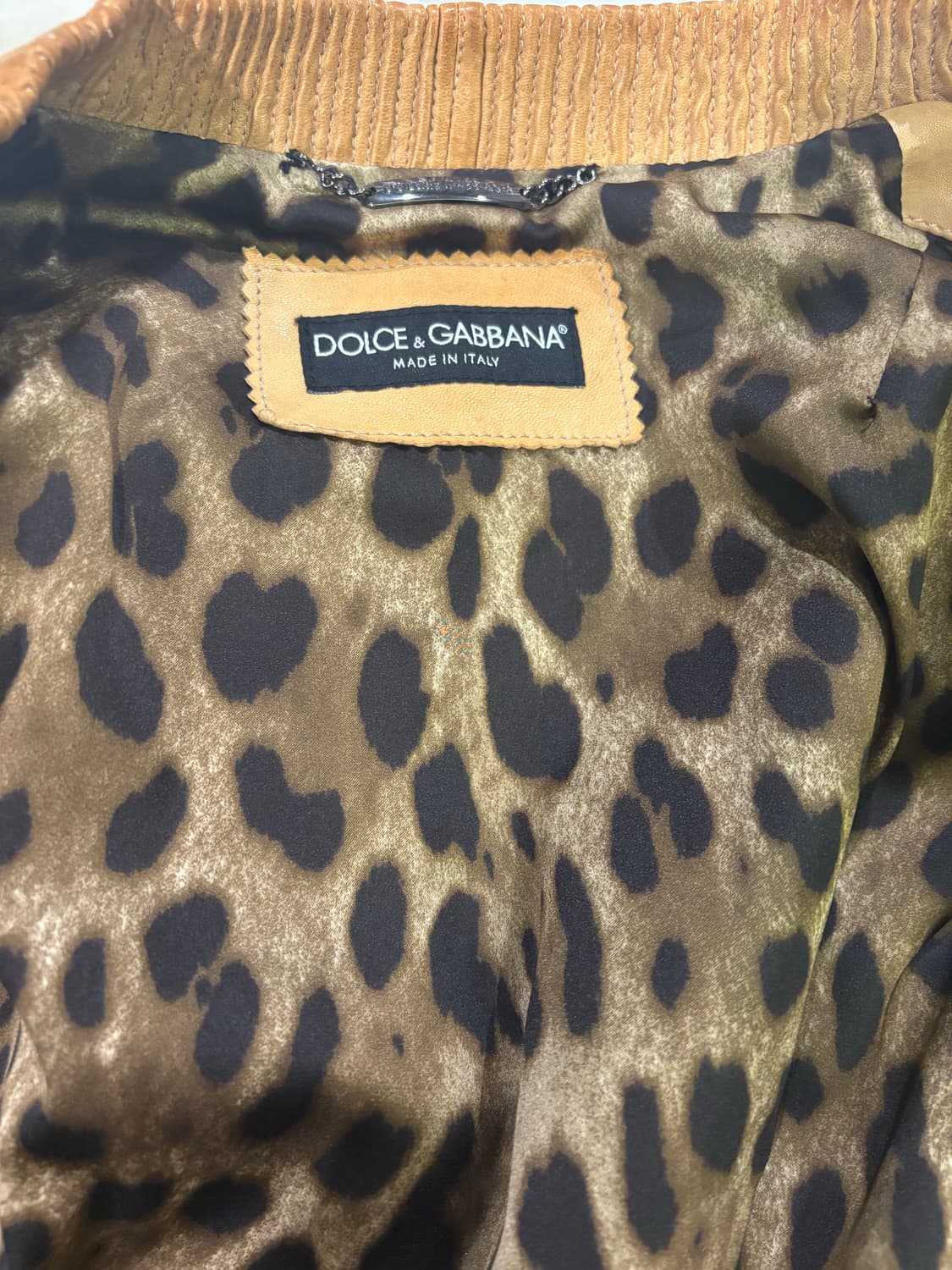 돌체앤가바나 가죽점퍼 orange 상품이미지4