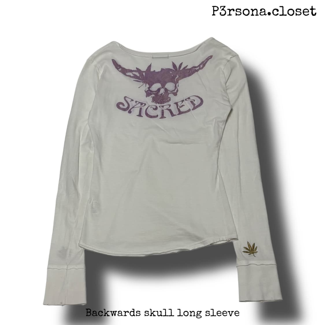 Backwards skull long sleeve 상품이미지1
