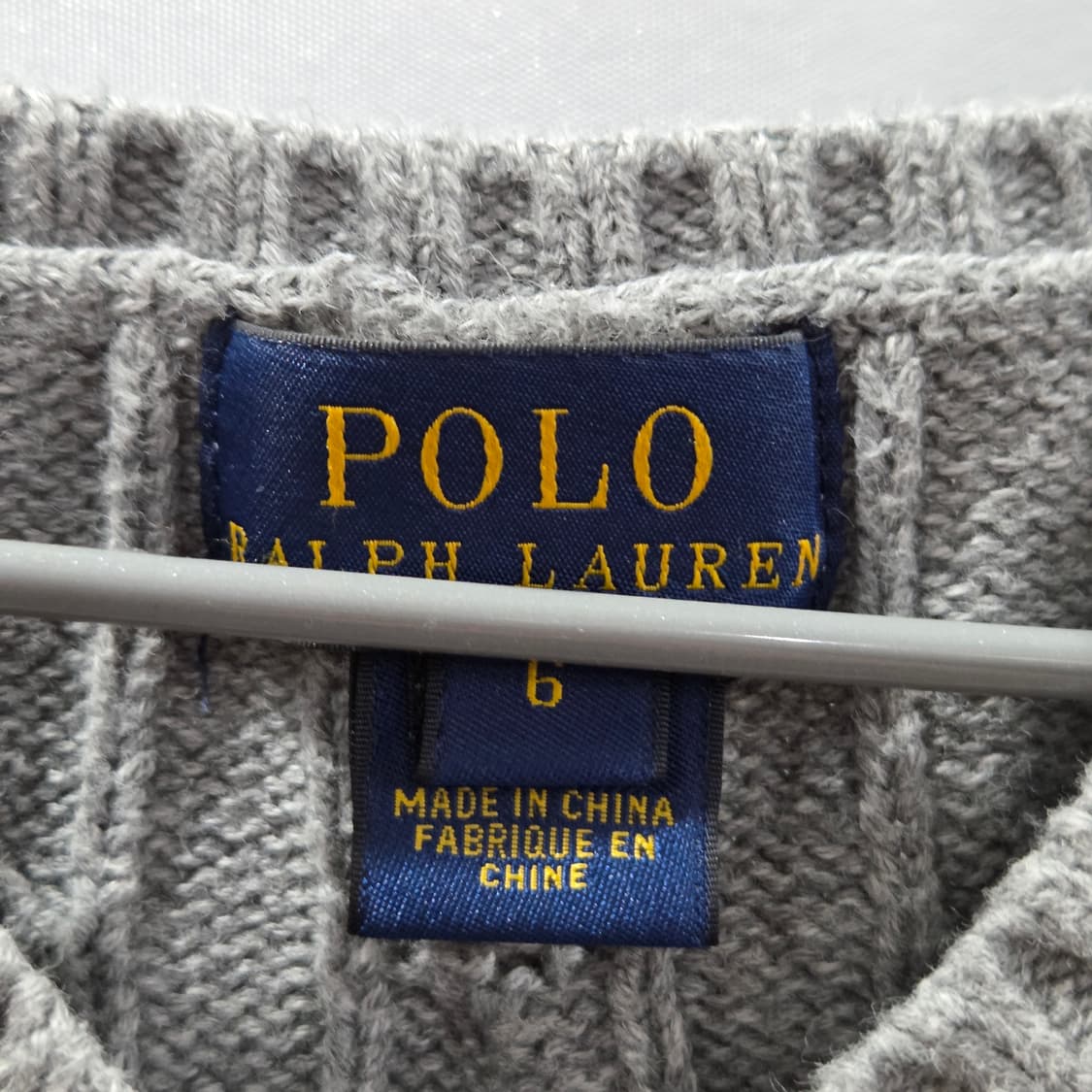 폴로랄프로렌 키즈 케이블 니트 베스트 그레이 6 상품이미지3