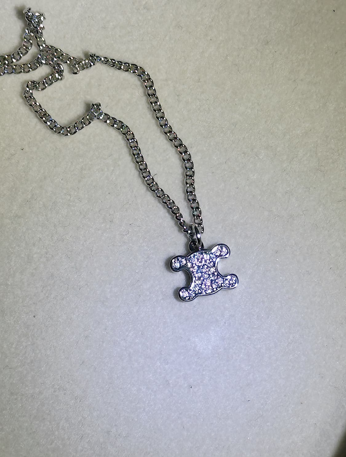 셀린느 크리스탈 목걸이 실버 상품이미지5