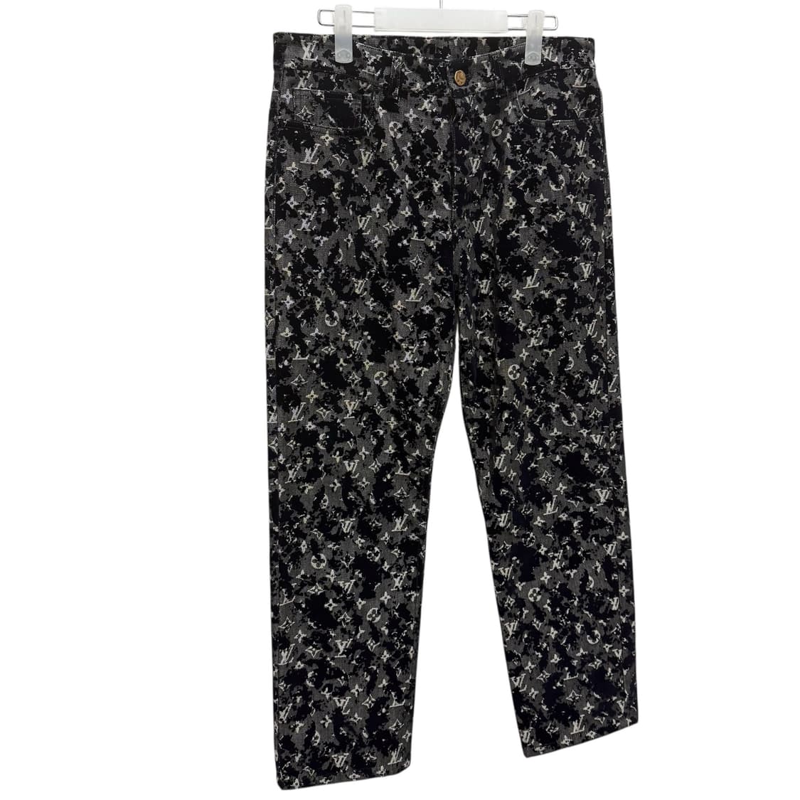 루이비통 모노그램 플록 시즈널 벨벳 데님팬츠 (32)  상품이미지2