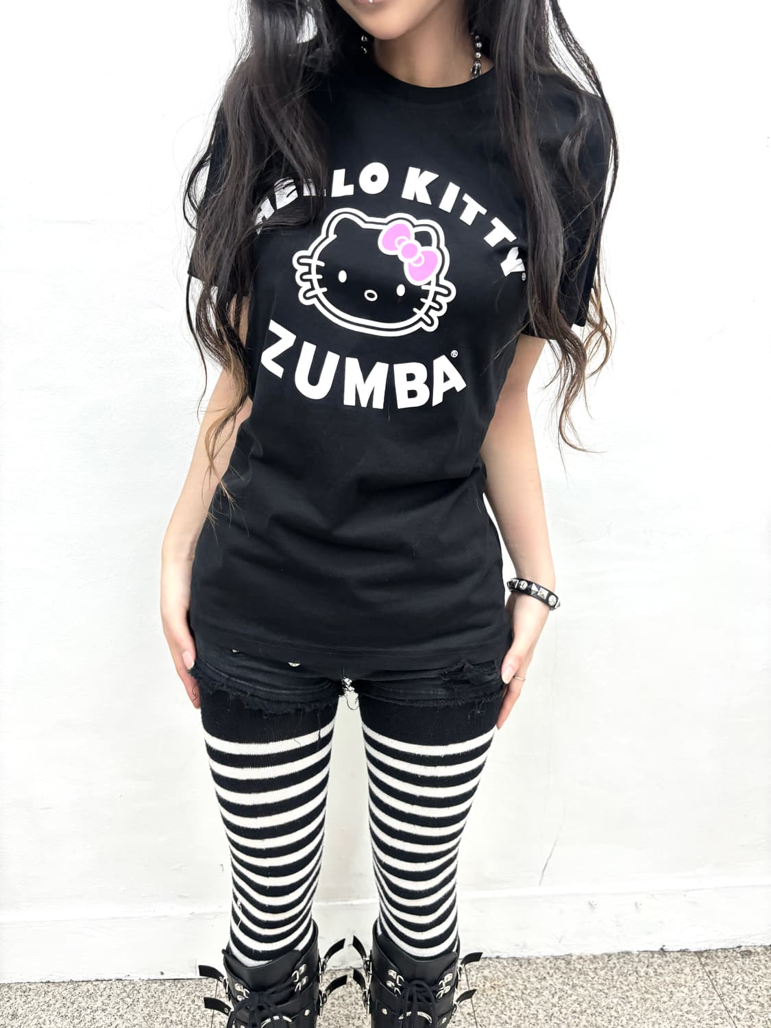Sanrio Hello kitty X Zumba black kitty t 상품이미지1