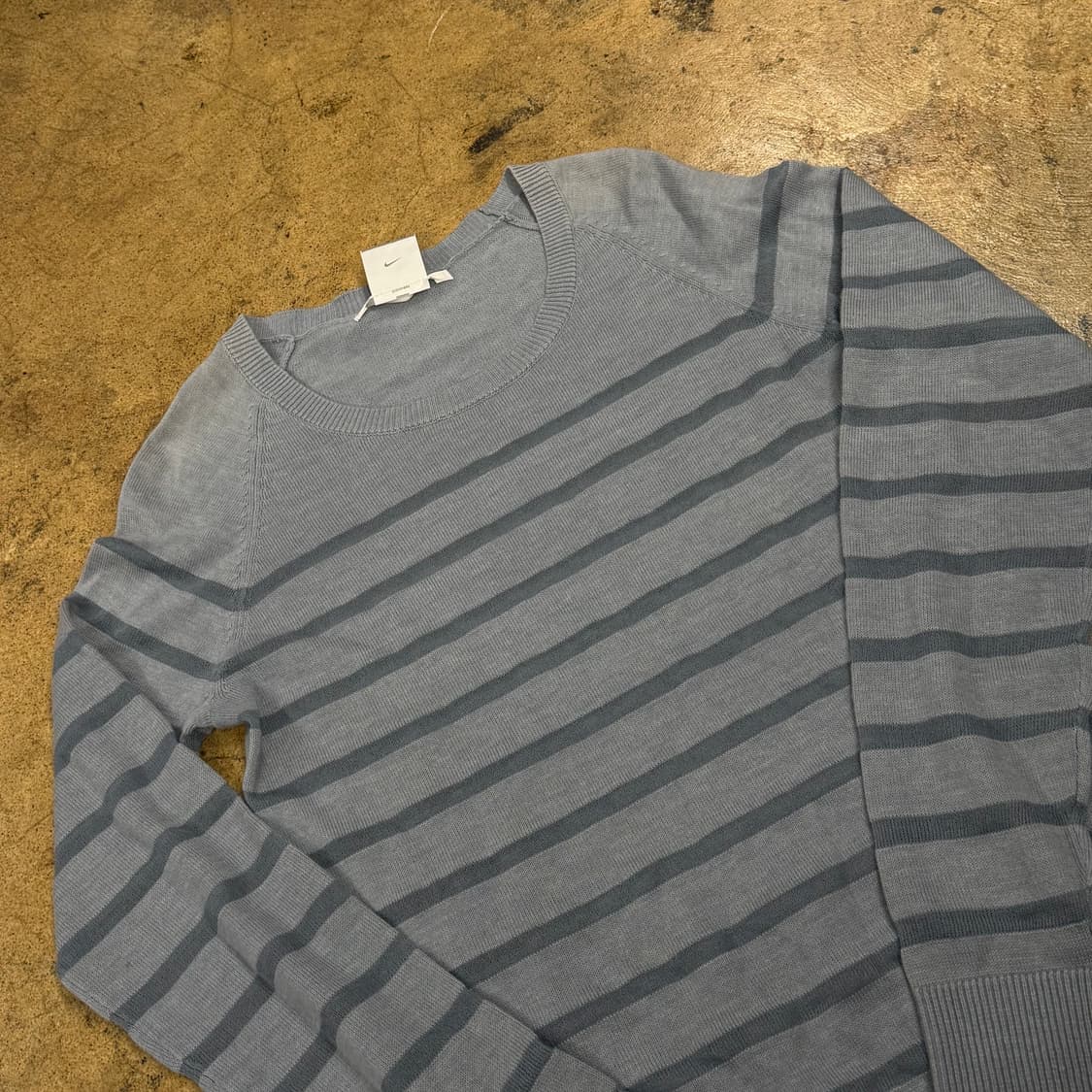 [정품/S] 나이키 스트라이프 긴팔 니트 블루 b10 상품이미지1