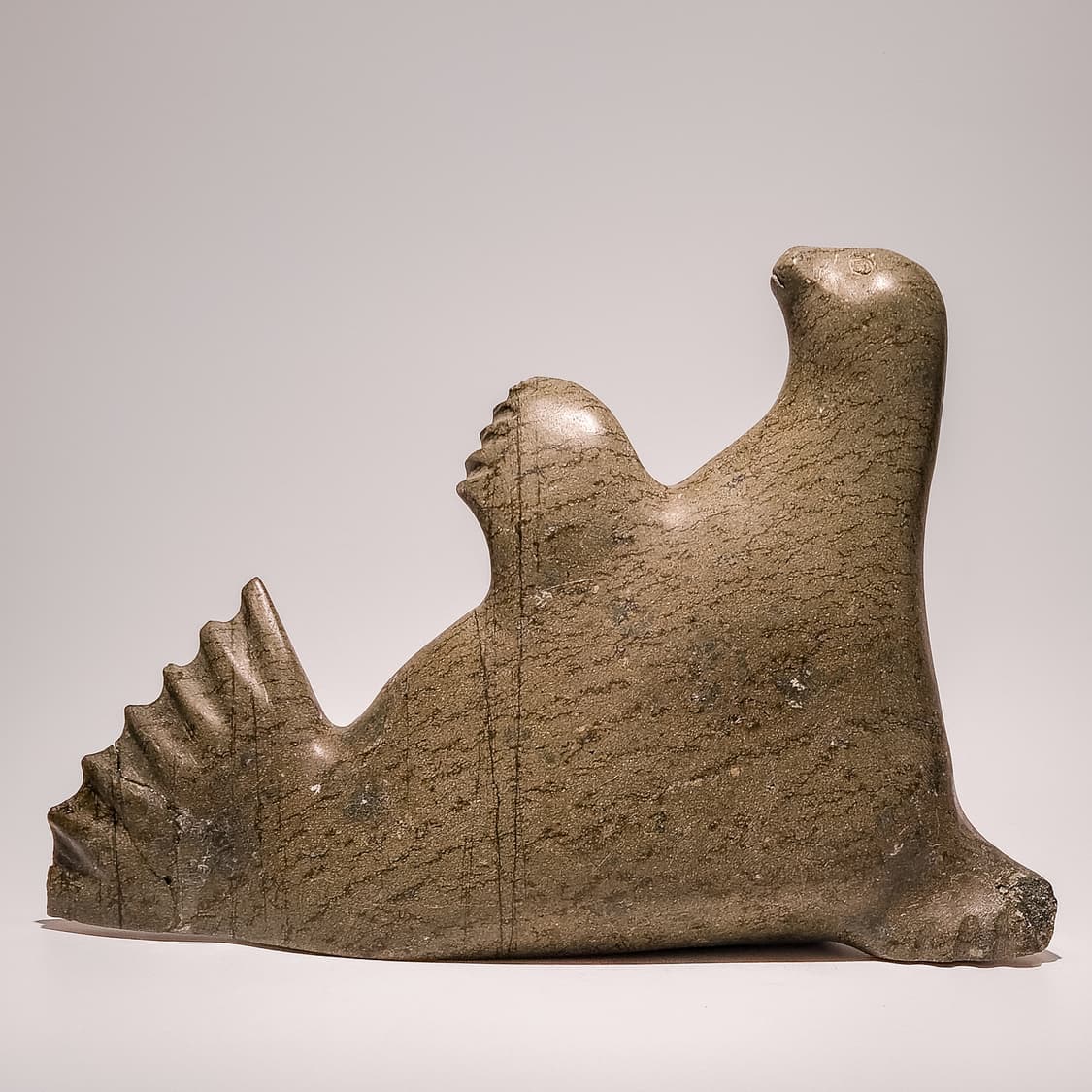 Inuit Hand-carved Soapstone Sea Seal 상품이미지2