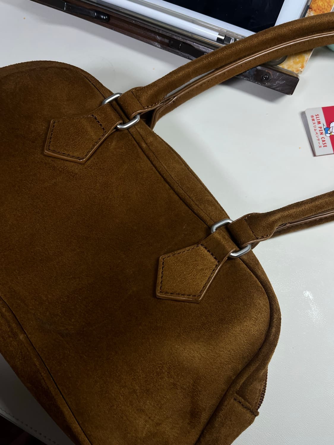 마코이 스웨이드 이지 무드 숄더백 브라운 상품이미지8