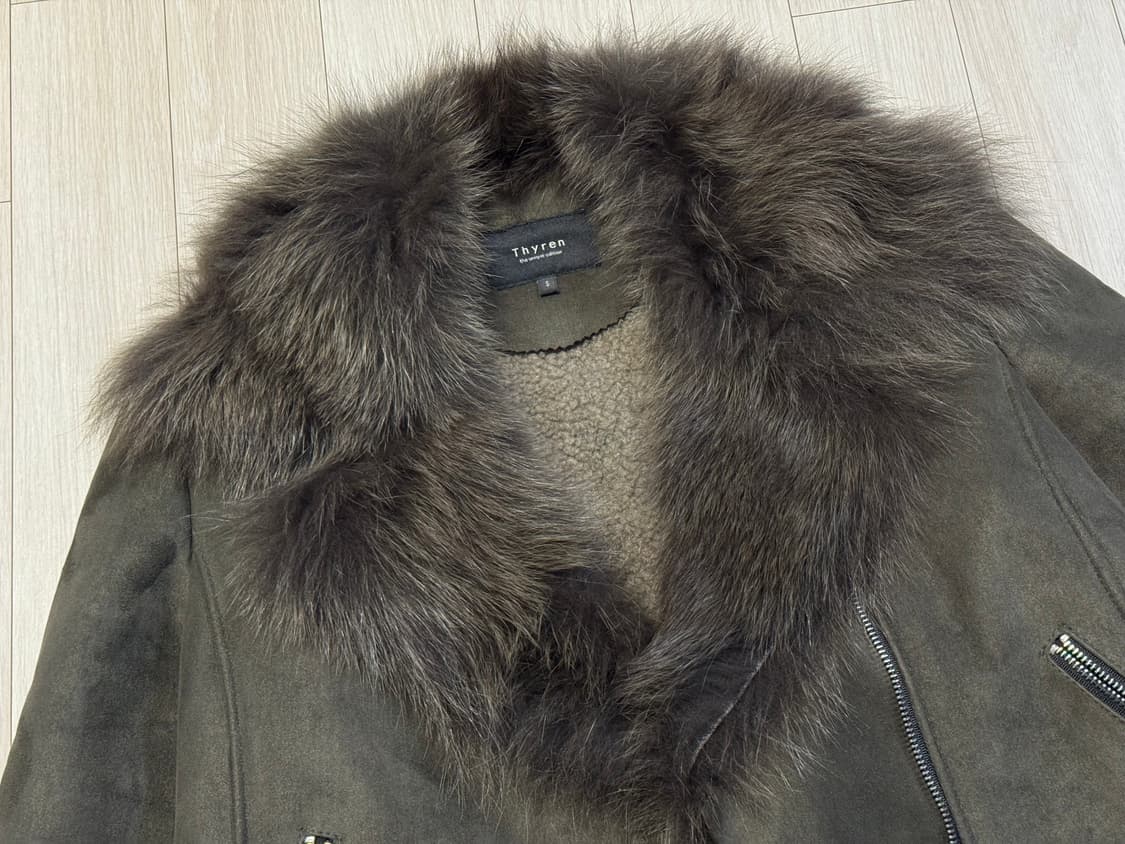 [55] 티렌 천연 폭스퍼 무스탕 카키 s사이즈 상품이미지2