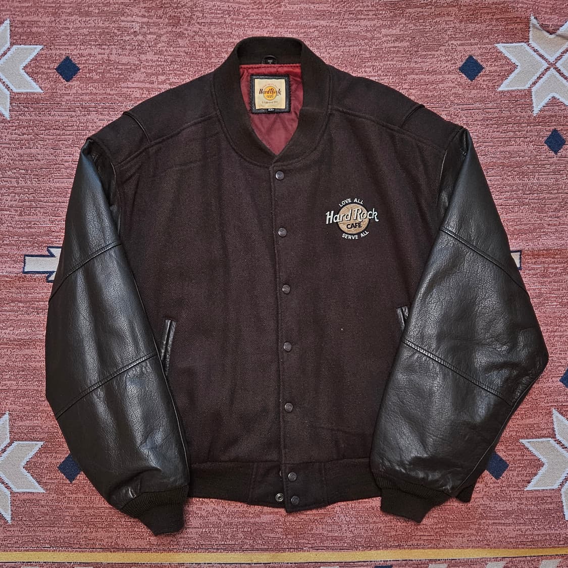 90s 하드록카페 울레더 바시티  상품이미지2