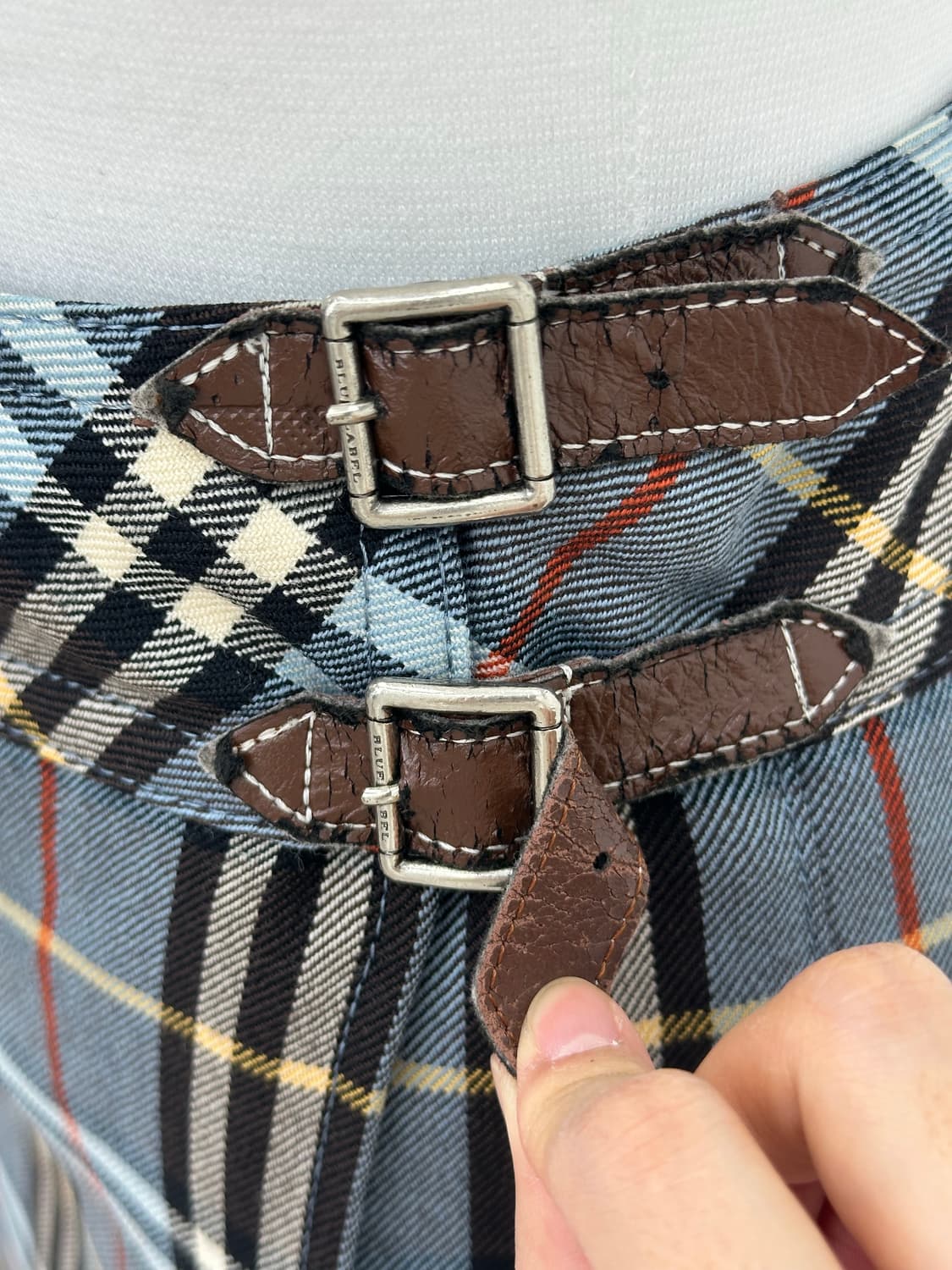 버버리 블루라벨 플리츠 랩스커트 36 상품이미지6