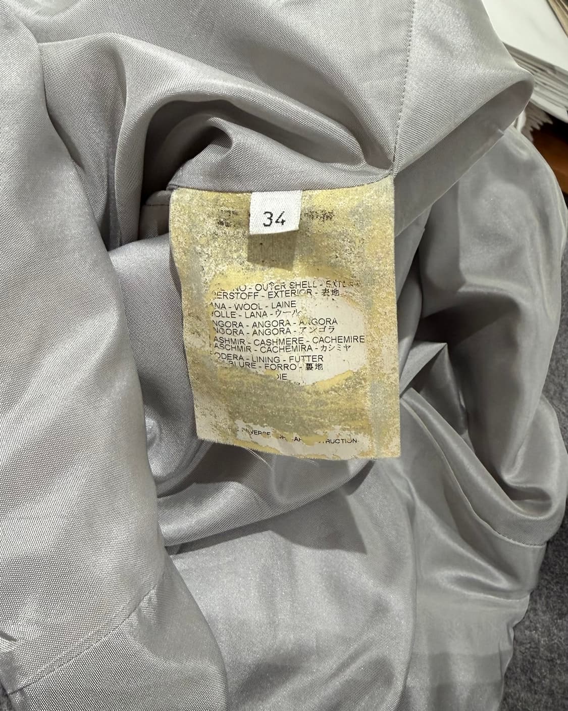 질샌더 그레이 울 언발란스 카라 코트 상품이미지9