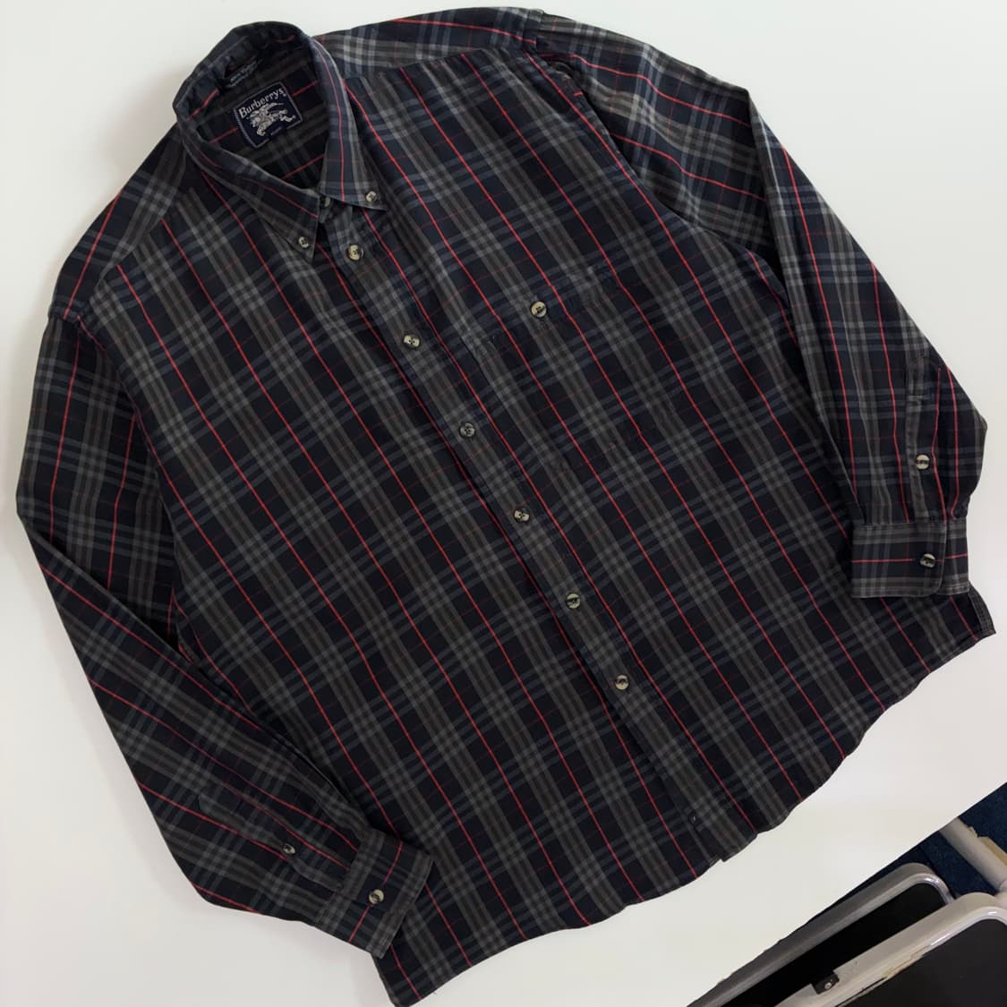 Burberry 버버리90‘s 네이비 노바체크 셔츠 상품이미지2