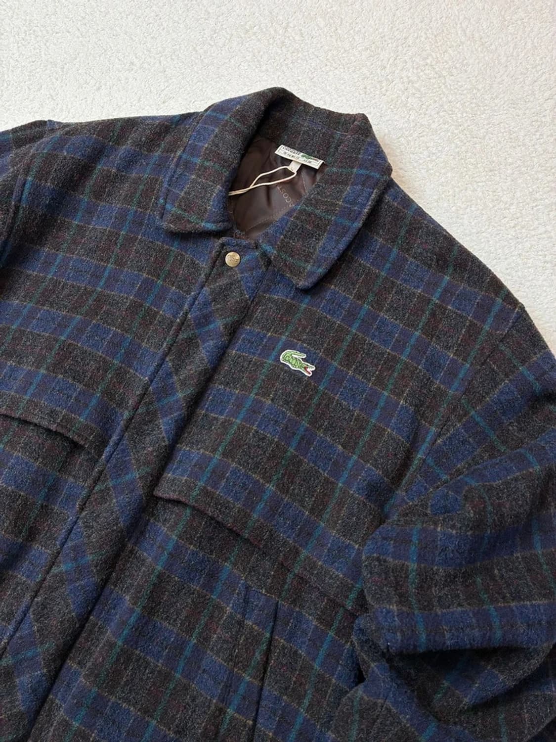 라코스테 90's 울 체크 블루종 자켓 PN5962    상품이미지2