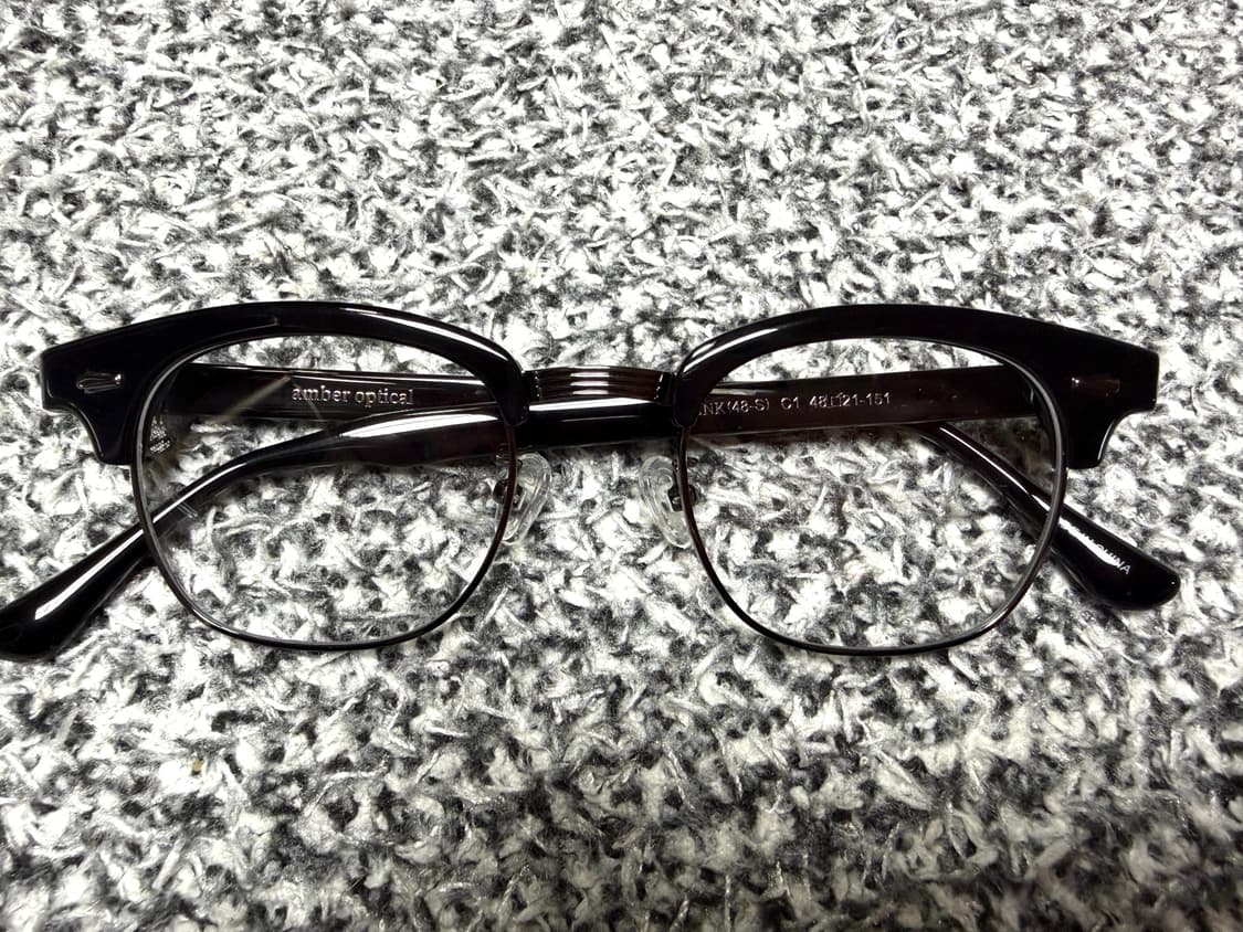 앰버옵티컬 행크 하금테 48size 블랙 건메탈 판매해요 상품이미지1