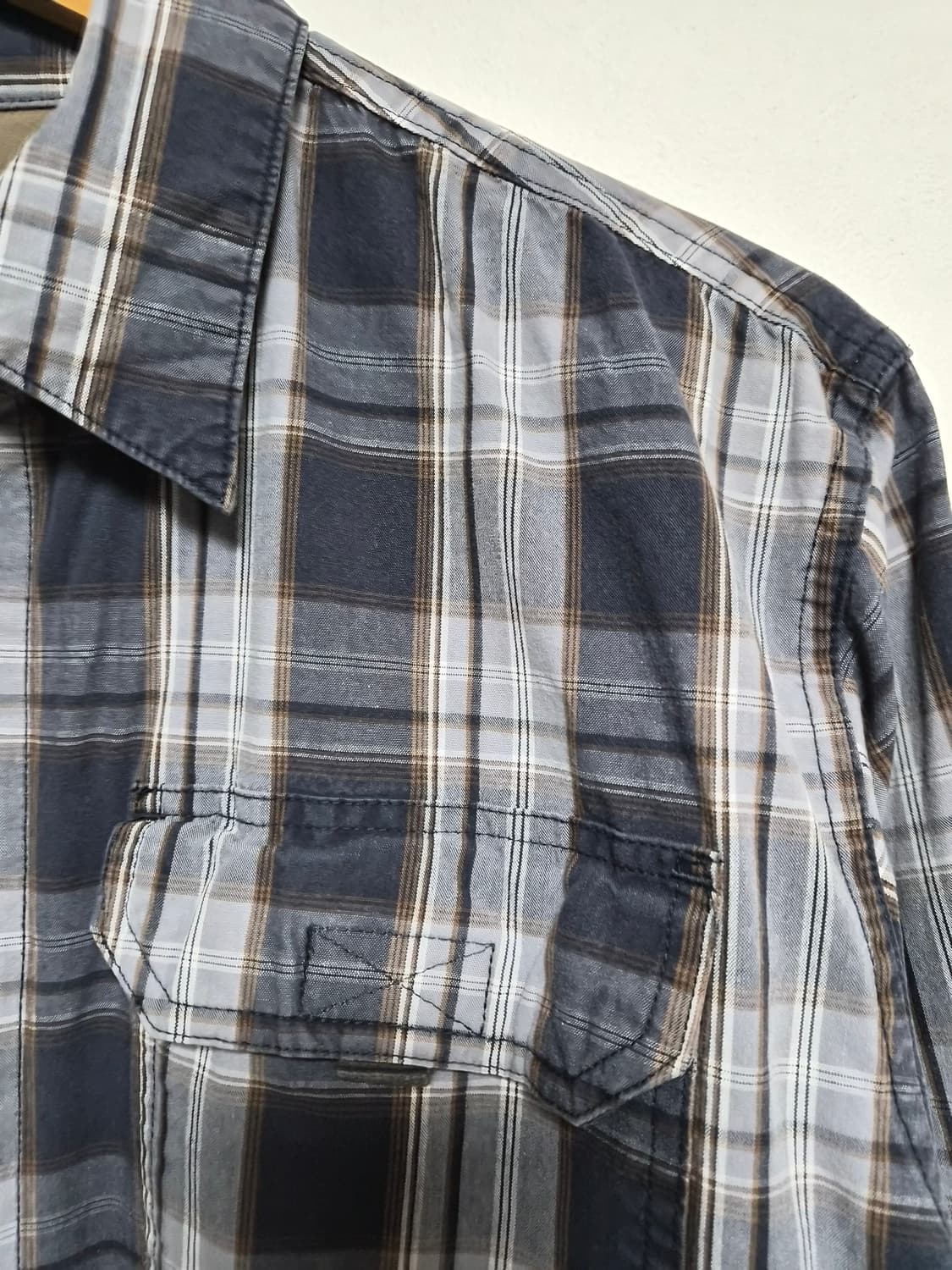 랭글러Wrangler 체크 셔츠 M사이즈 - S333 상품이미지3