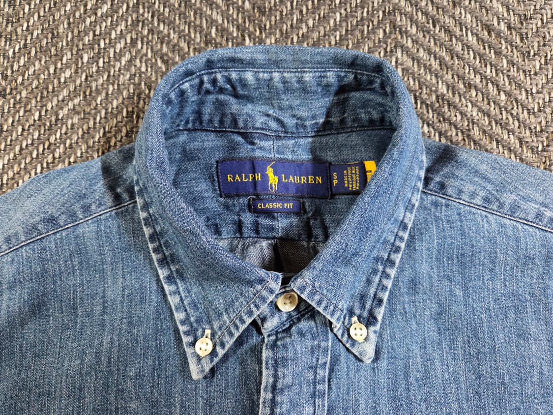 신형 QR 폴로 랄프로렌 클래식핏 샴브레이 데님셔츠 상품이미지4