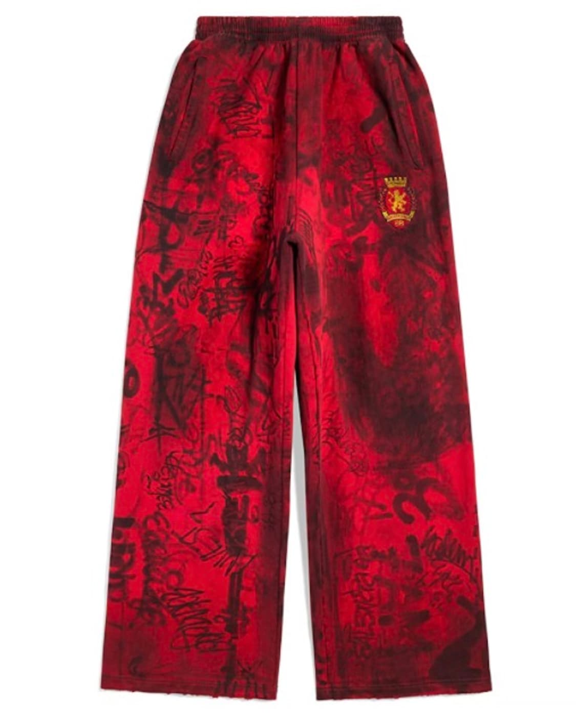 발렌시아가 그래피티 스케이터 배기 스웨트진 레드 상품이미지3