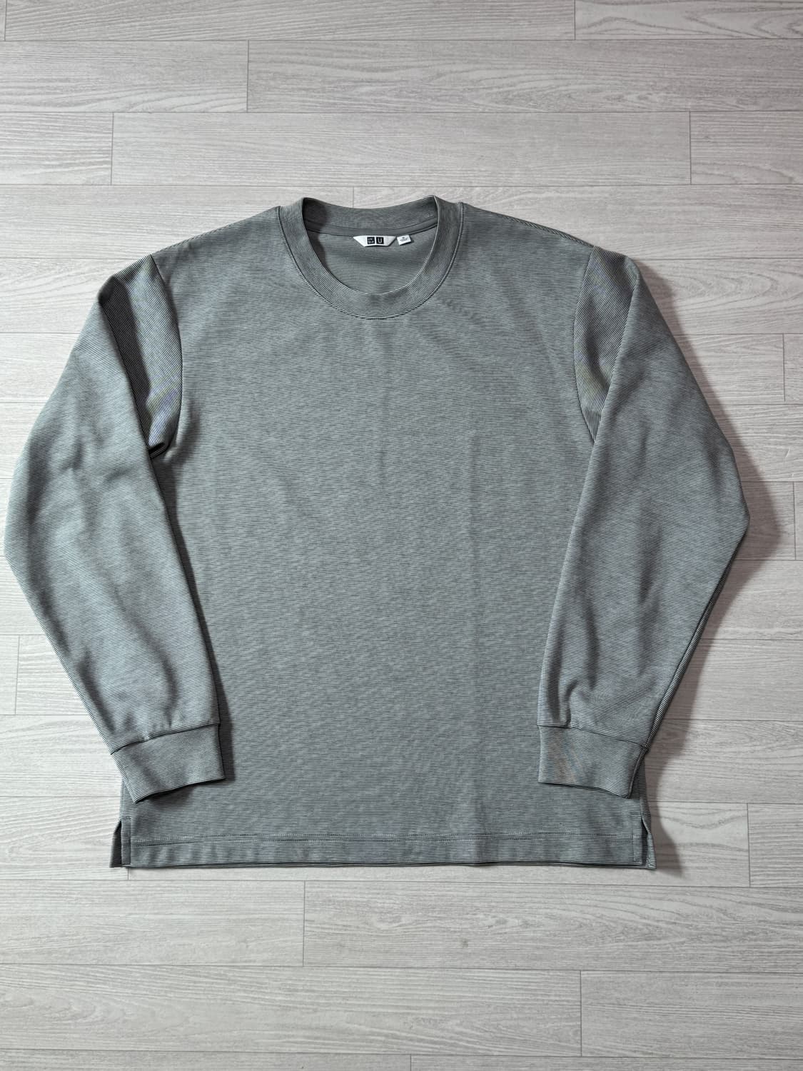 유니클로U 에어리즘 코튼스트라이프티 블랙, 화이트 M 상품이미지6