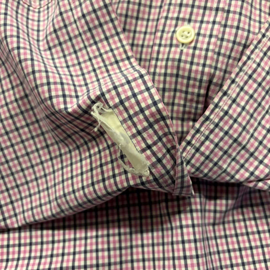 [M] 폴로 랄프로렌 코튼 체크 핑크 셔츠 C707 상품이미지7