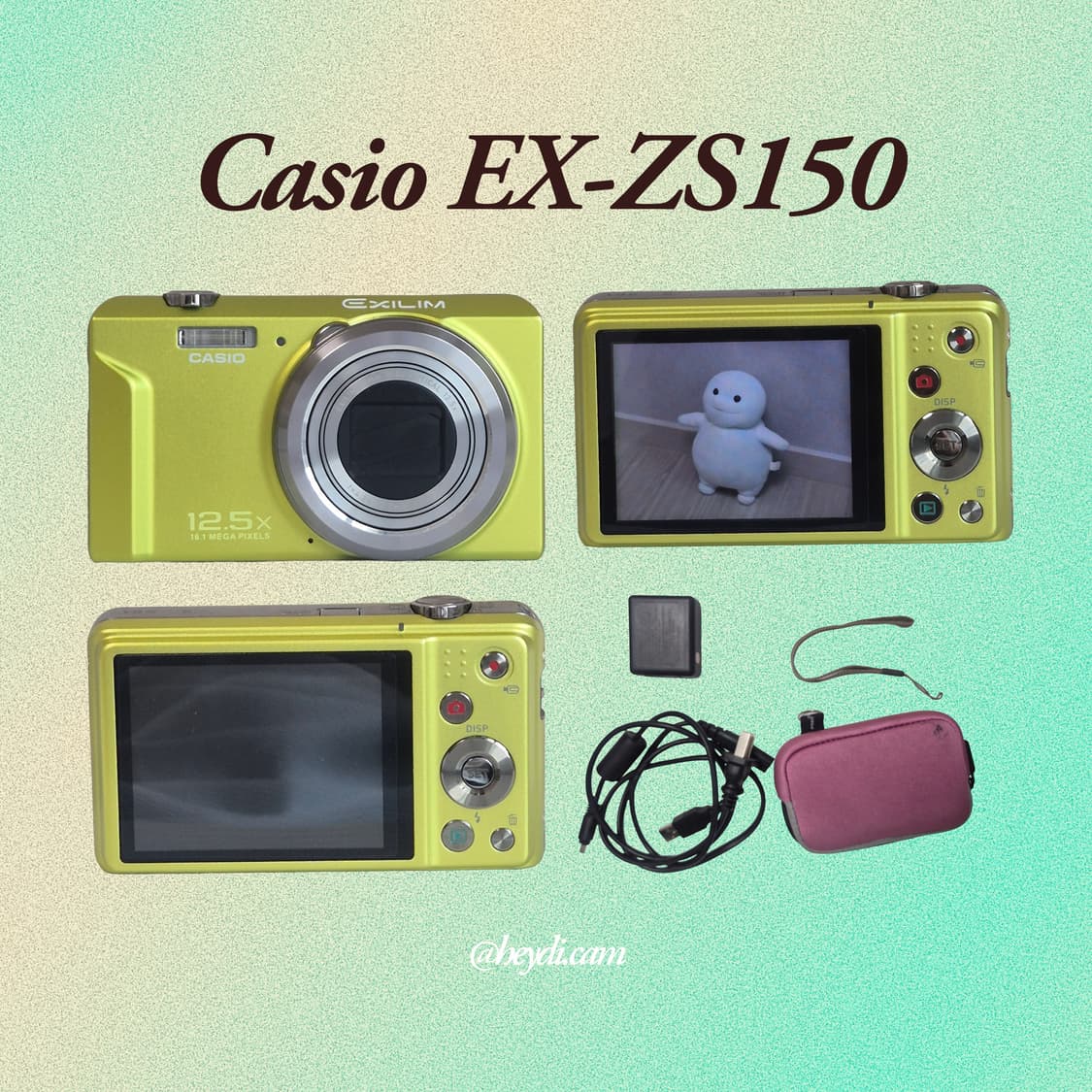 (입문용 1등) 카시오 EX-ZS150 옐로우(Casio EX-ZS150 상품이미지2