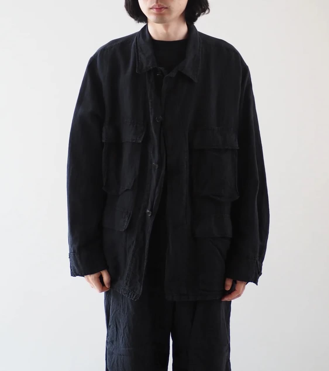 26ss 코모리 코튼실크 B.D.U Fade Black 상품이미지1