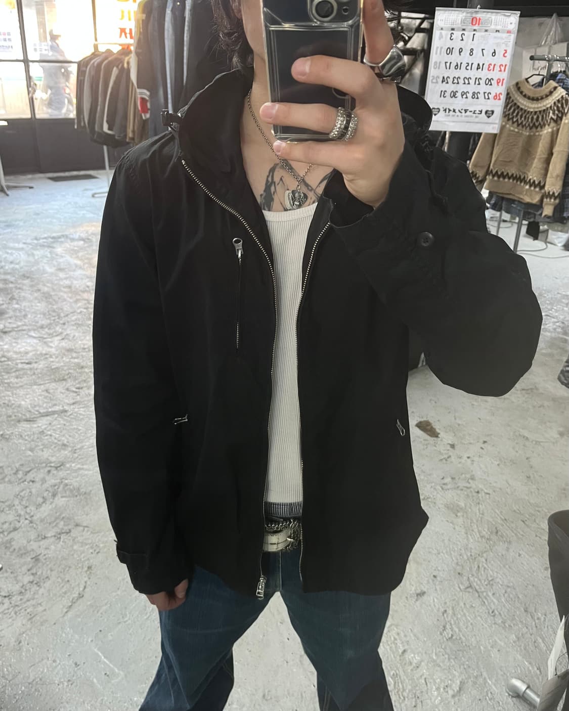 Back Number 2way zip hood jacket 상품이미지3