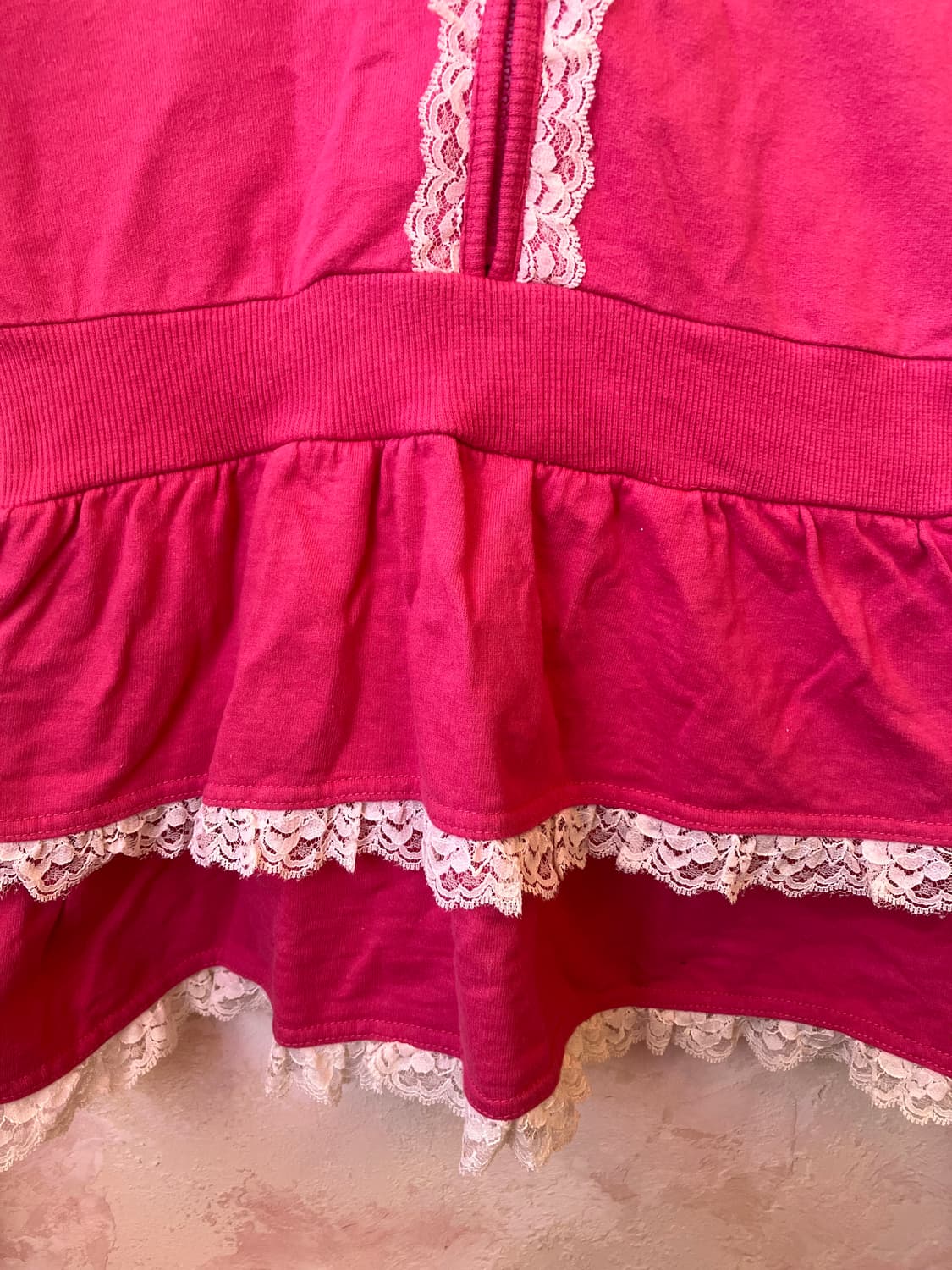 jpn 러블리 후드 반집업 미니 원피스 상품이미지6