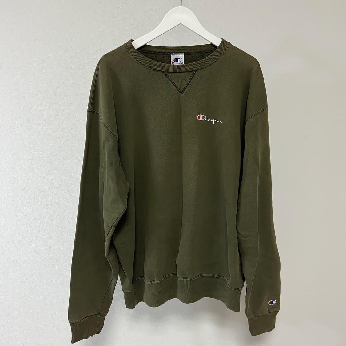 챔피온 90s USA 빈티지 스웻 맨투맨 카키 상품이미지4