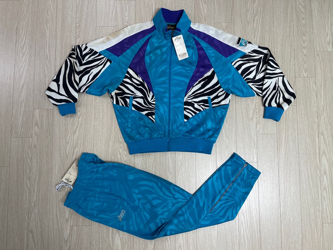 아식스 제브라 90s 올드 트랙탑 져지 셋업 ASICS OLD 1990 상품이미지1